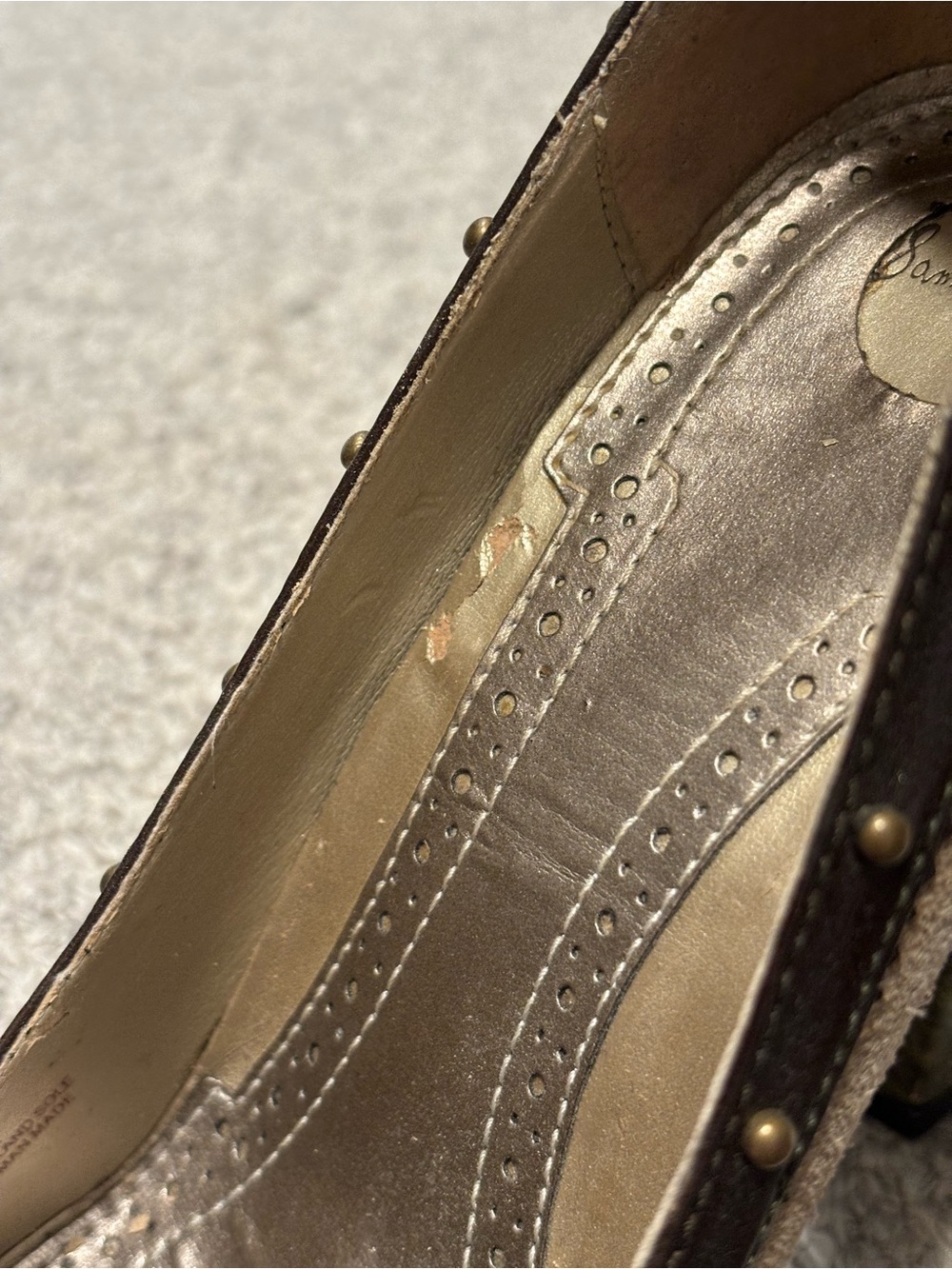 Sam Edelman Studded Suede Heels | Size 7.5 - Picture 12 of 13